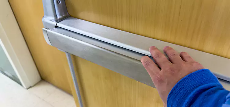 Installing a Push Bar on a Door Quincy